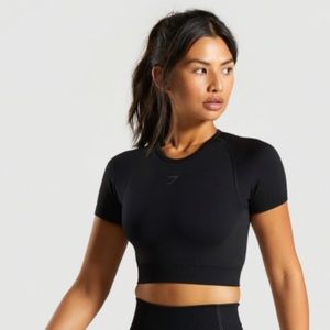 BNWT Gymshark Ultra Seamless Black Crop Top